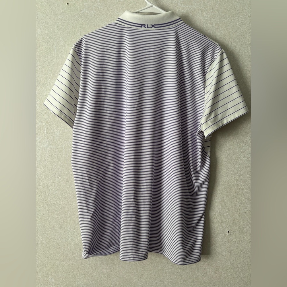 RLX Woman’s | White and Purple Wyndham championship Striped Polo Shirt | Size XL - Picture 6 of 6